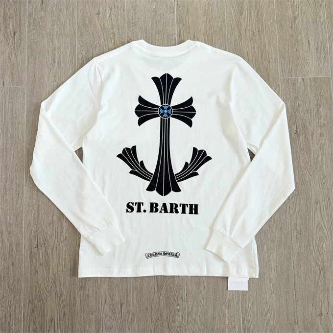 chrome hearts st. barth anchor cross print long sleeve t-shirt
